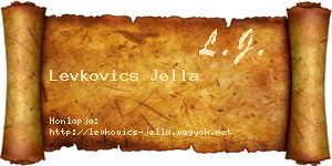 Levkovics Jella névjegykártya